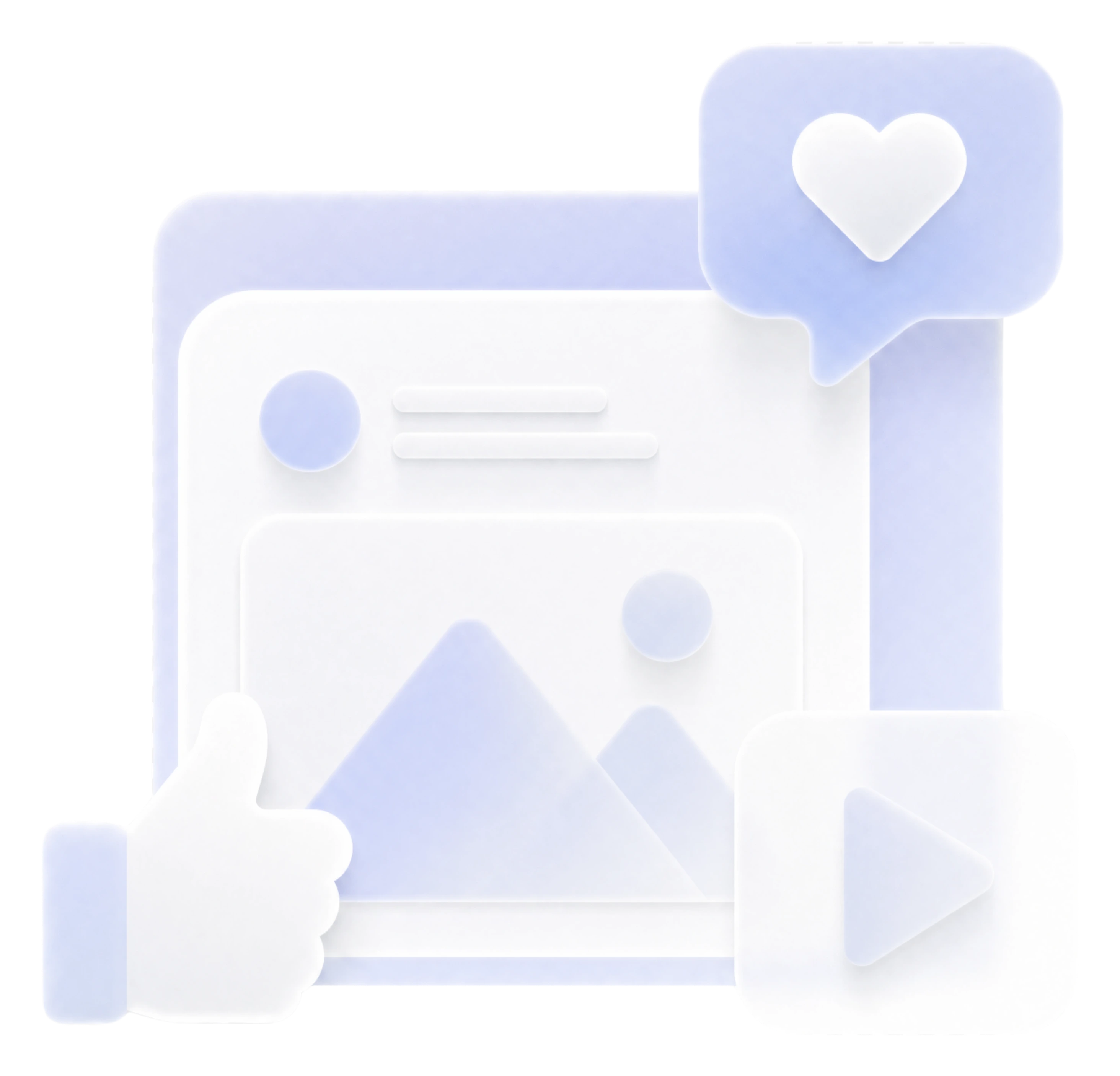 Social-Media-Icon: Beiträge, Likes und Reels